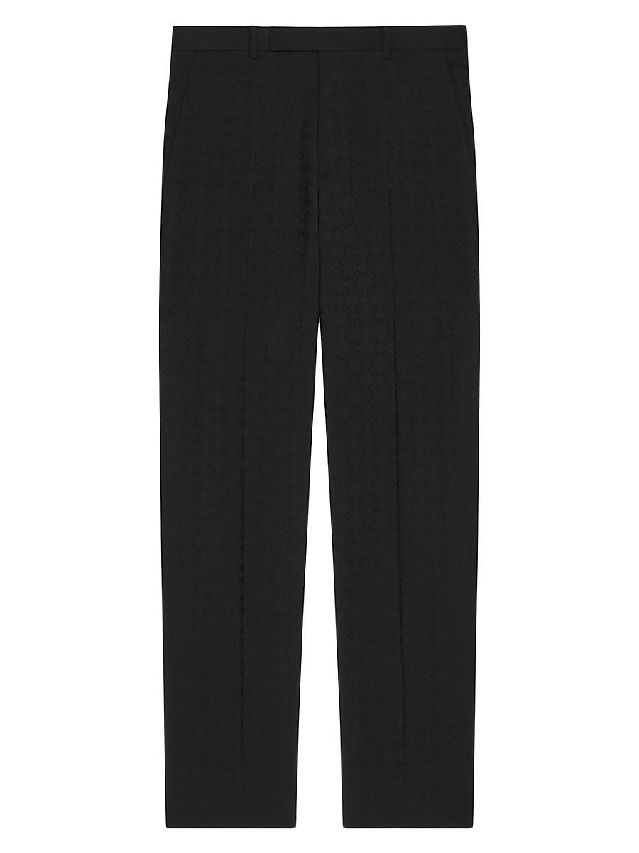 Mens Slim Fit Tailored Pants in Monogram 72 Jacquard Product Image