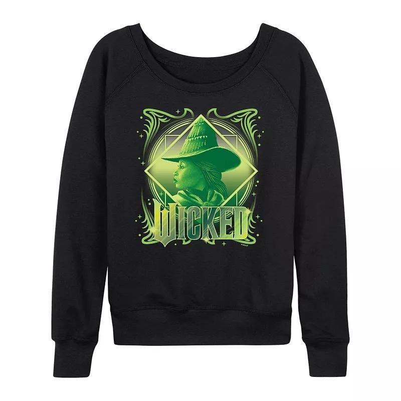 Womens Wicked Elphaba Portrait French Terry Long Sleeve Tee Product Image