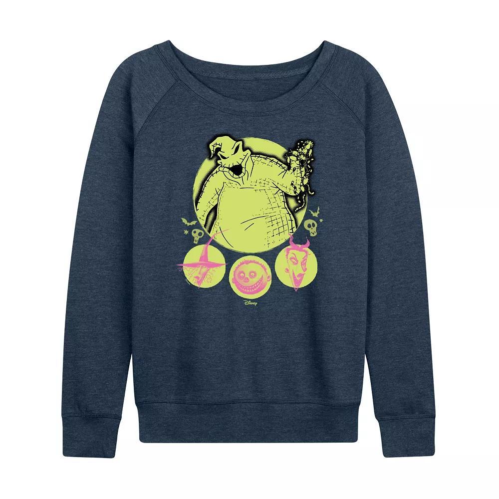 Disneys Nightmare Before Christmas Oogie Boogie Womens French Terry Long Sleeve Tee Heather Grey Product Image
