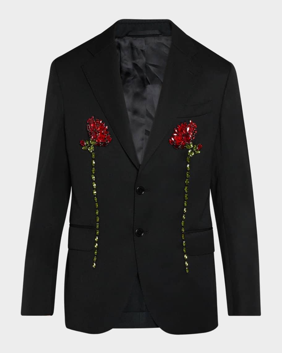 Mens Double Carnation Embellished Blazer Product Image