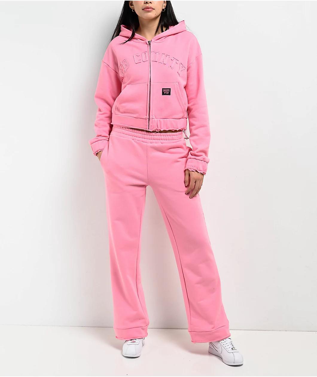 FB County French Terry Pink Sweatpants Product Image