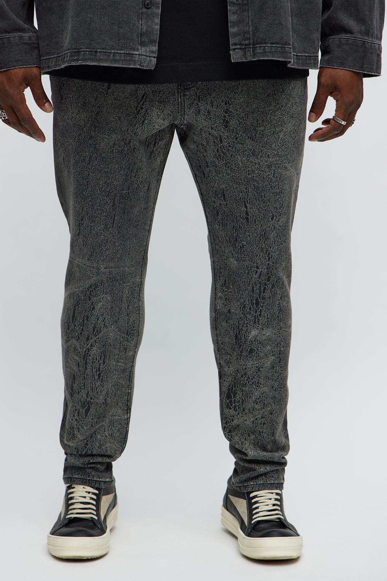 Crack The Code Skinny Jeans - Grey Male Product Image