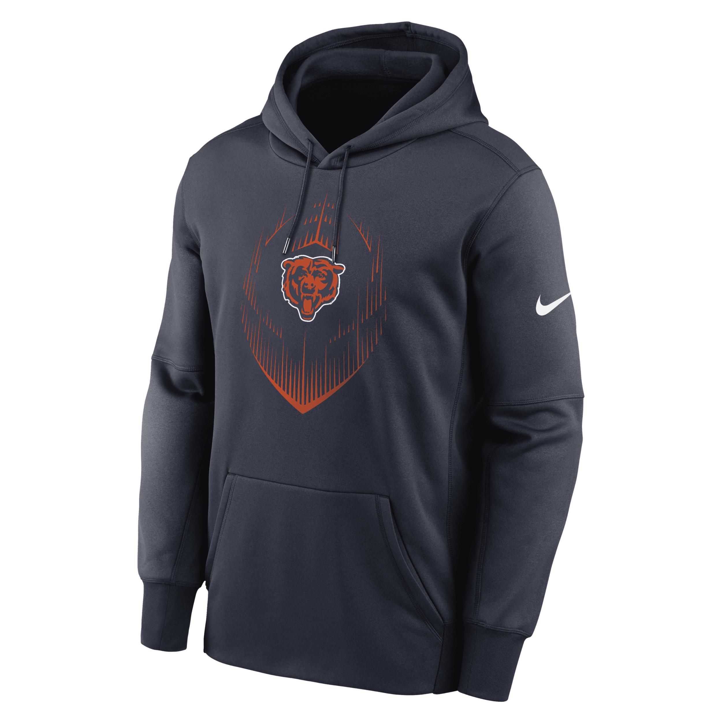 Mens Chicago Bears Icon Mens Nike Therma NFL Pullover Hoodie Product Image