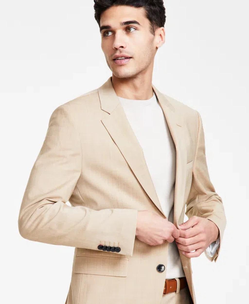 HUGO BOSS Hugo By  Men's Modern Fit Superflex Suit Jacket In Medium Beige Product Image