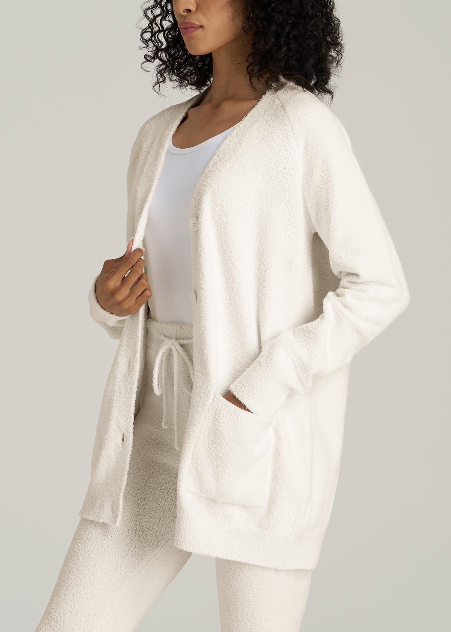Chenille Leggings for Tall Women in White Alyssum Female Product Image