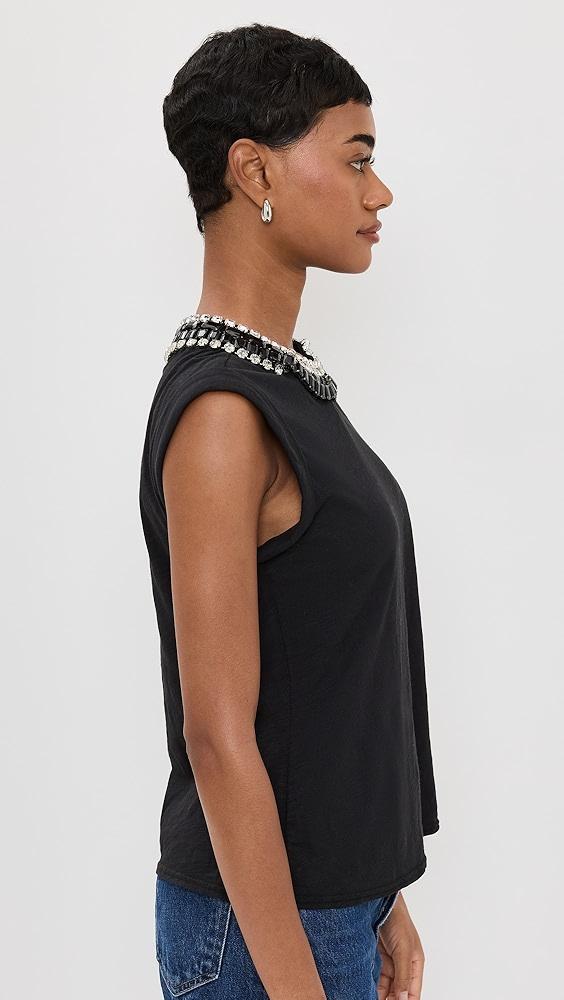 Cinq à Sept Chunky Rhinestone Embellished Bella Tee | Shopbop Product Image