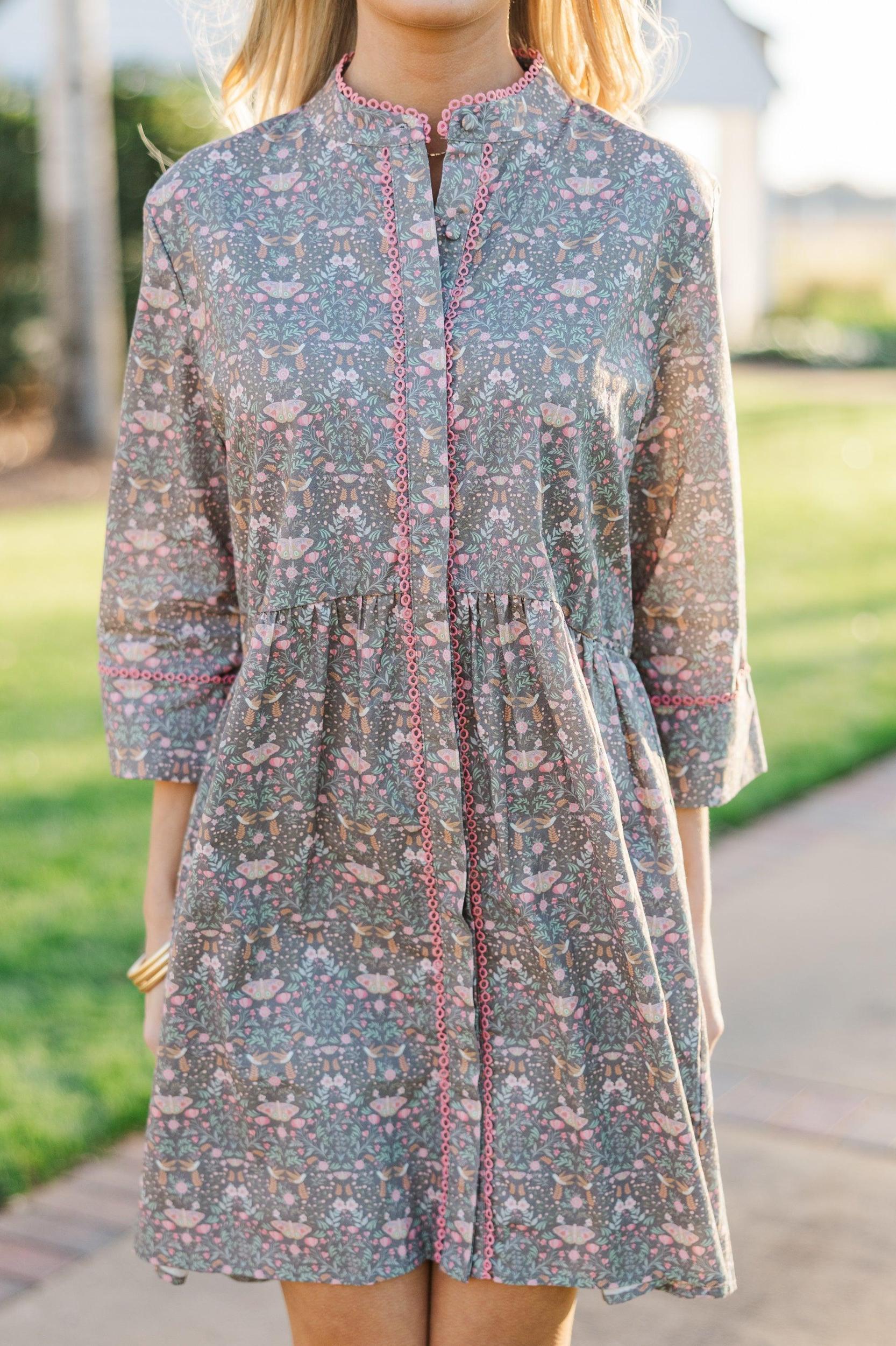 Always The One Brown Toile Shift Dress Female Product Image