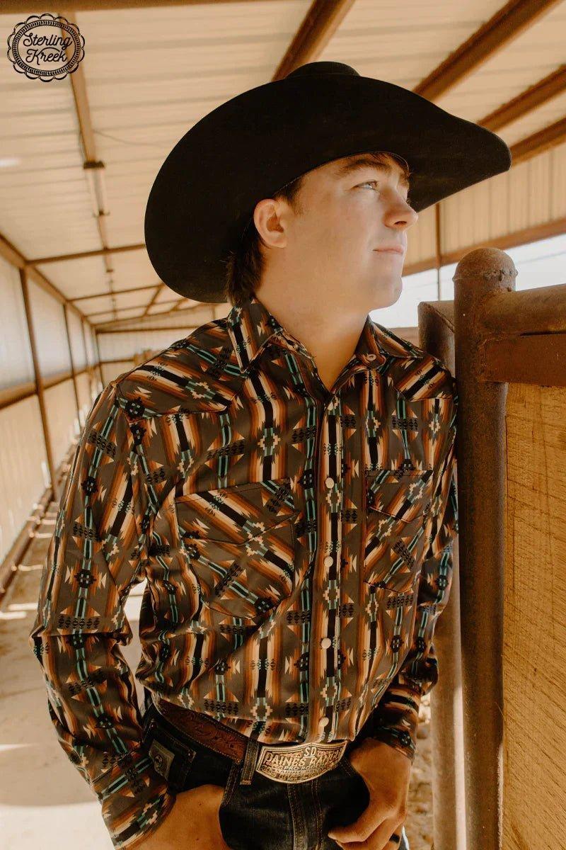 Mens PLUS Buffalo Bill Button Up Male Product Image