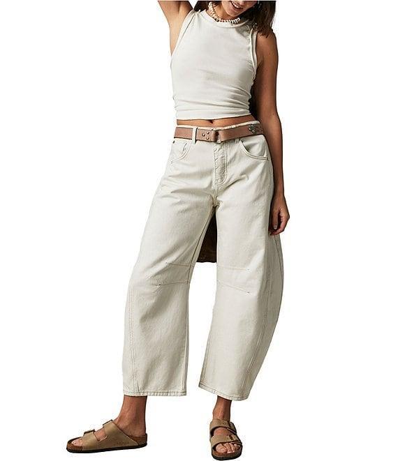 Free People We The Free Good Luck Mid Rise Cropped Barrel Jeans Product Image