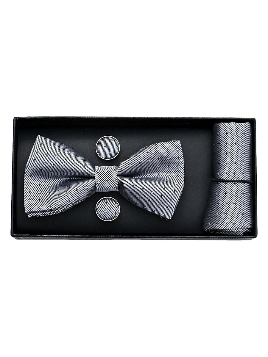 Mens Textured Bow Tie Set Product Image
