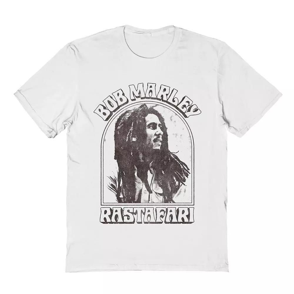Men's Bob Marley Rastafari Portrait Graphic Tee, Size: XXL, White Product Image