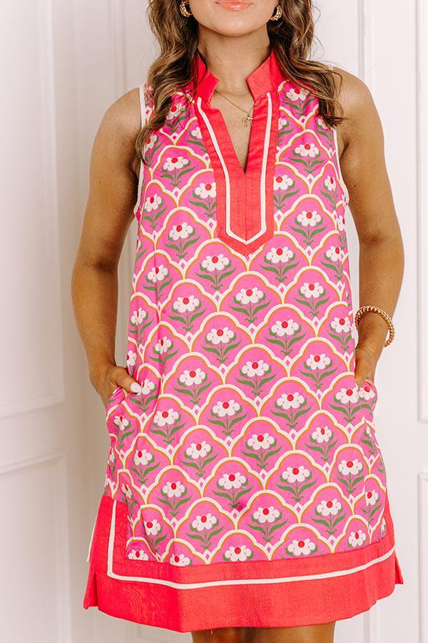 Lively Laughs Floral Mini Dress in Pink Product Image