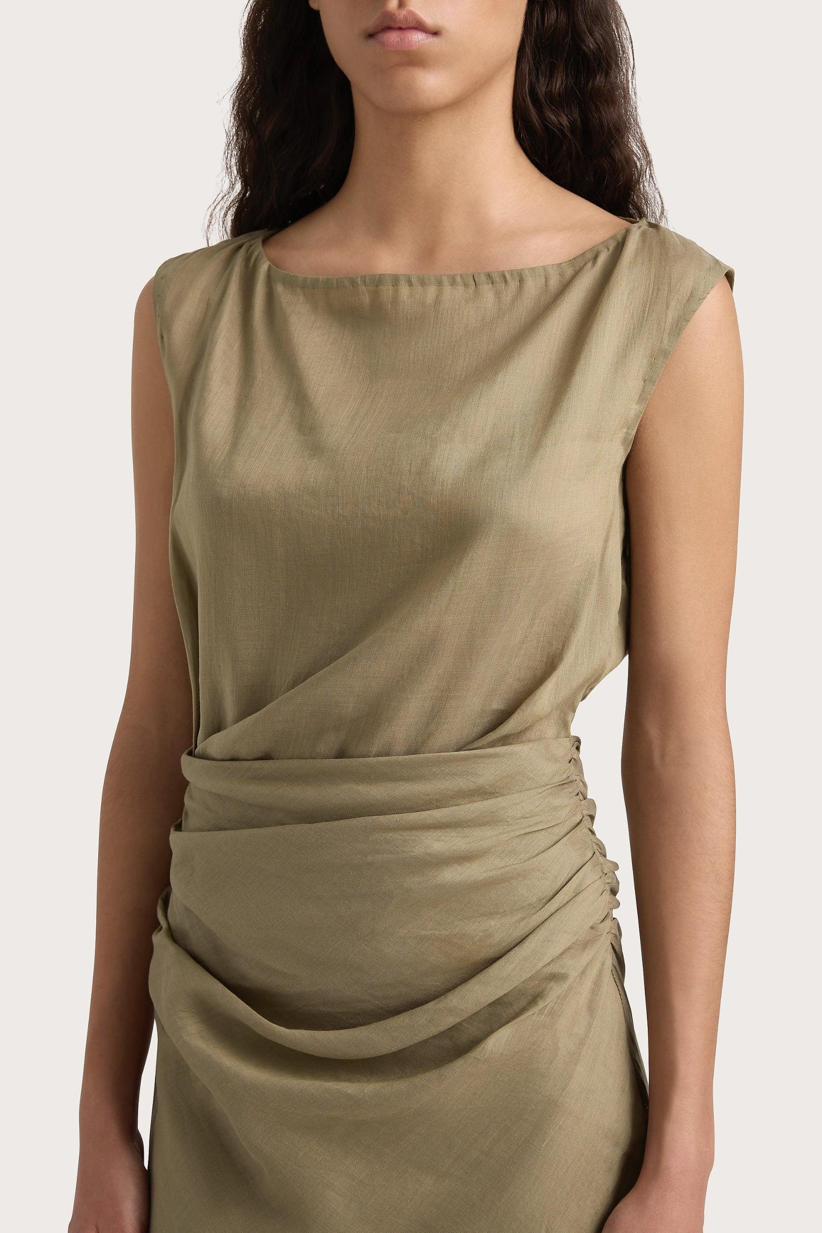 Adelia Maxi Dress Khaki Product Image