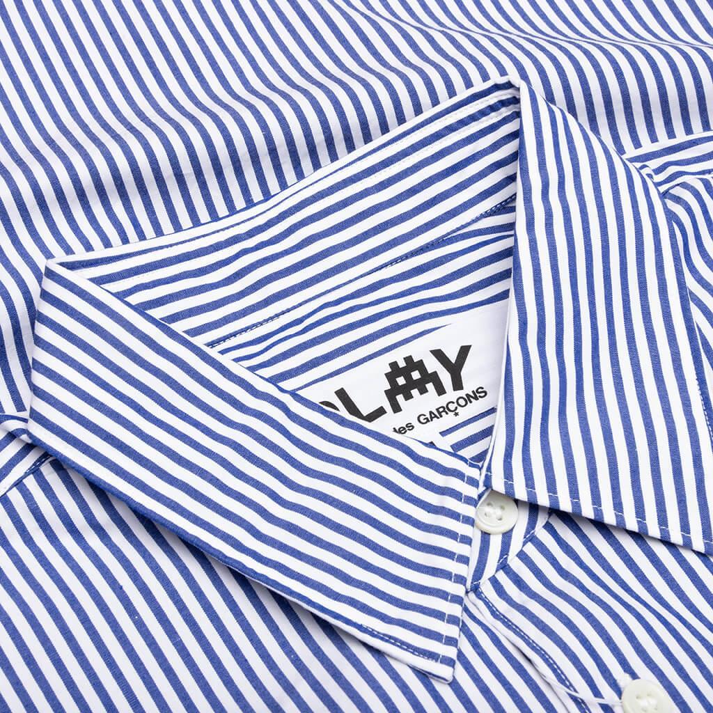 Comme des Garcons PLAY x the Artist Invader Broad Striped Shirt - Stripe A Male Product Image