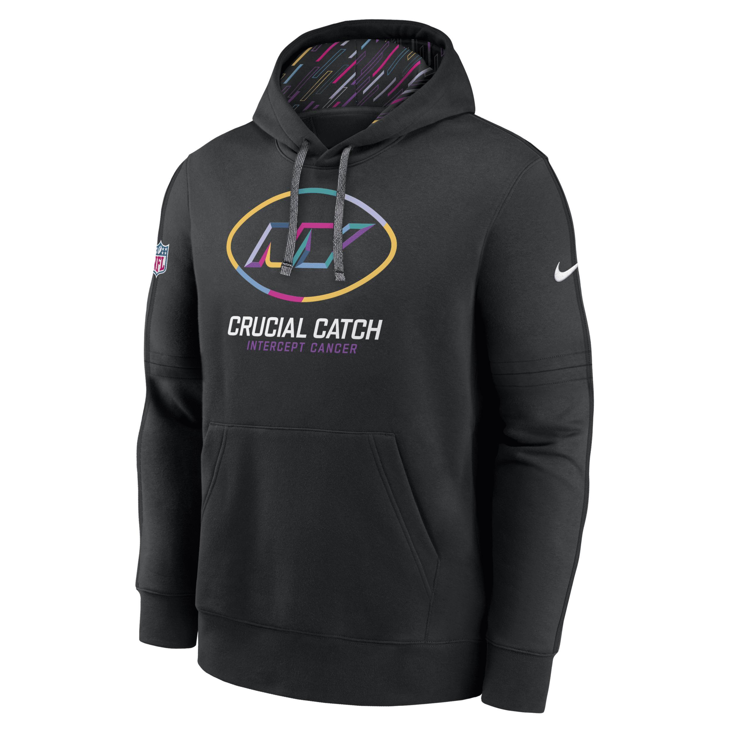 Men's Nike Black Las Vegas Raiders 2024 NFL Crucial Catch Club Pullover Hoodie, Size: Large, Lvr Black Product Image