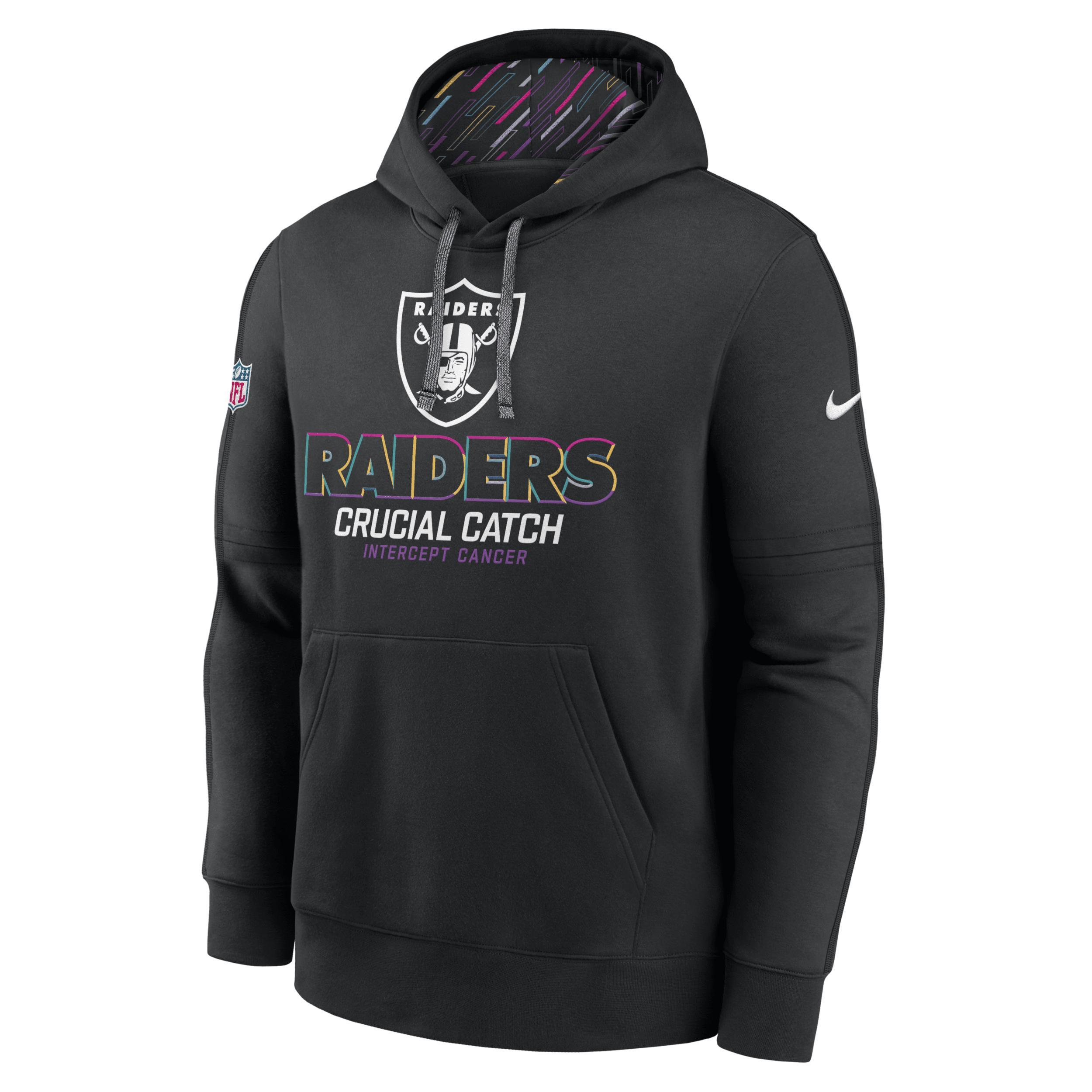 Men's Nike Black Las Vegas Raiders 2024 NFL Crucial Catch Club Pullover Hoodie, Size: Large, Lvr Black Product Image