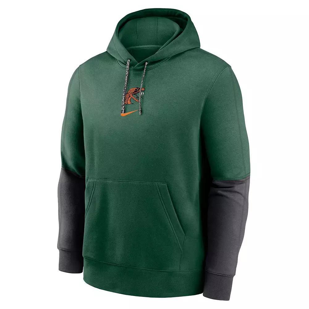 Men's Nike Green Tulane Green Wave 2024 Sideline Club Pullover Hoodie, Size: Large, Nc2 Green Product Image