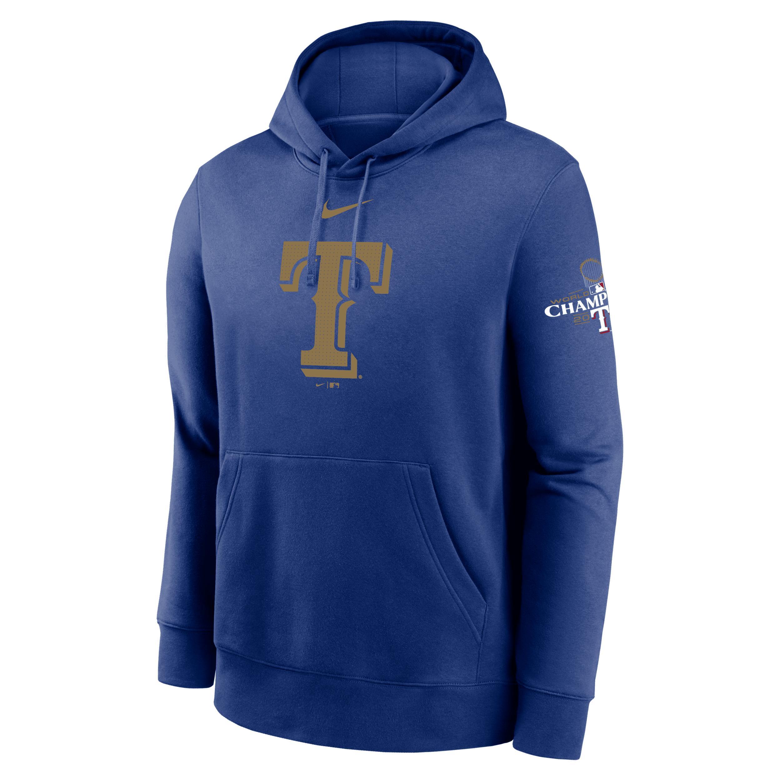 Mens Nike Royal Texas Rangers 2024 Gold Collection Club Fleece Pullover Hoodie Product Image