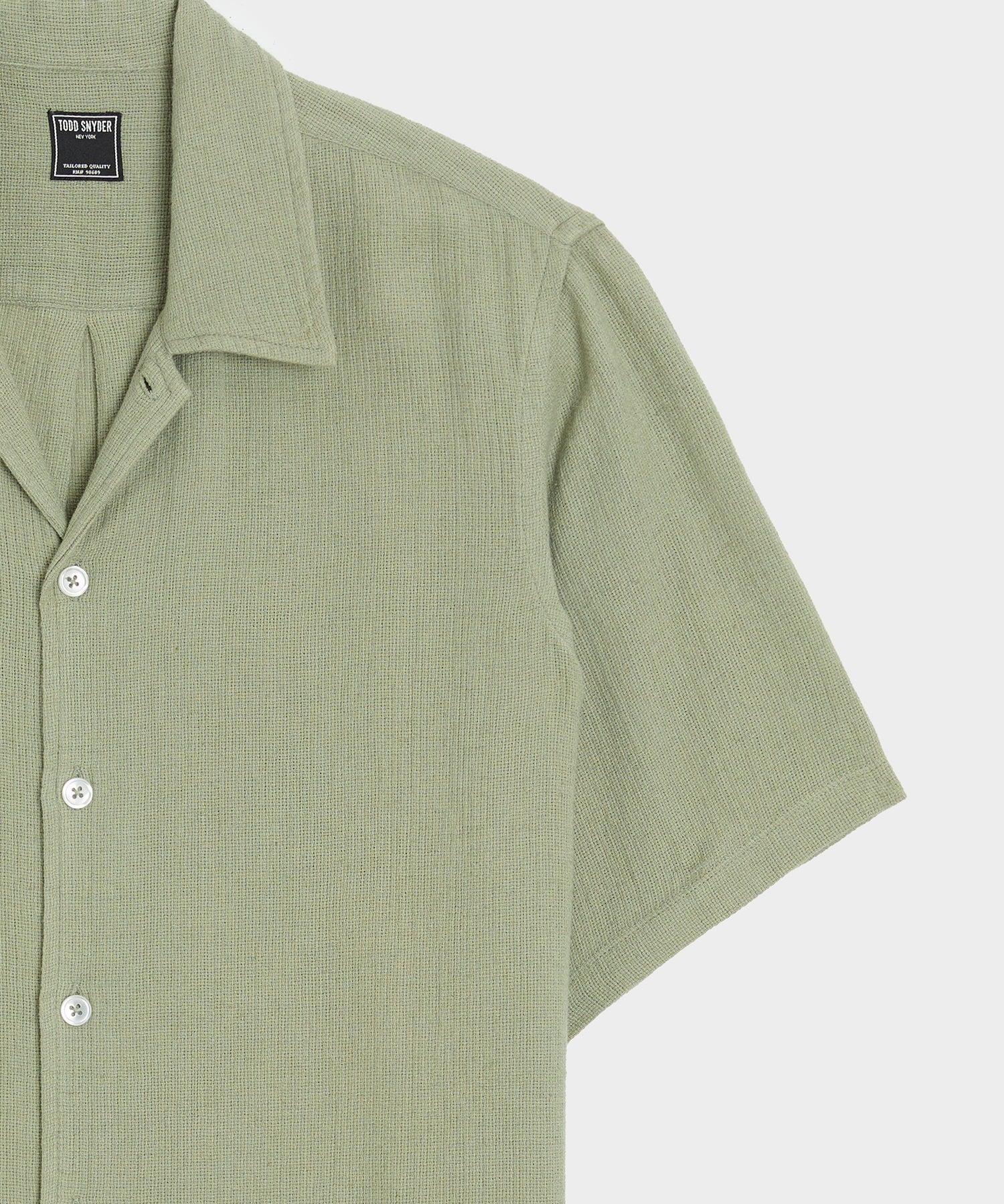 Relaxed Basketweave Camp Collar Shirt Product Image