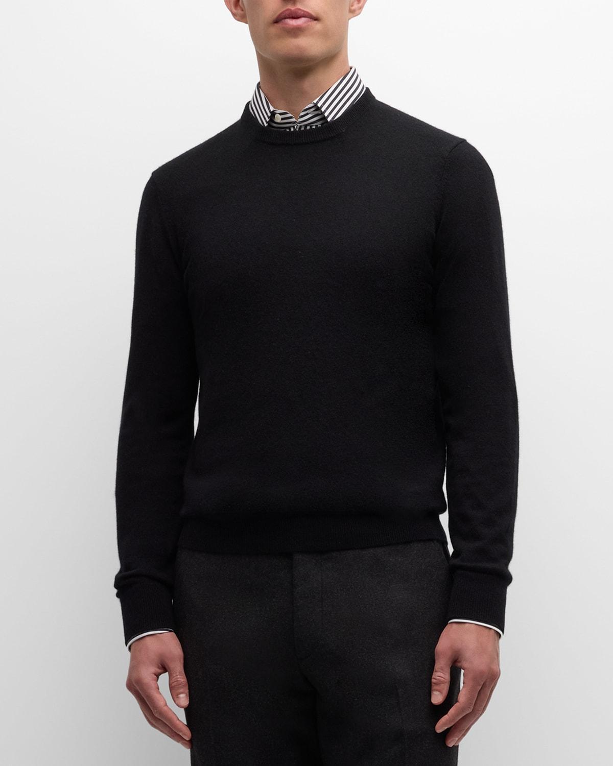 Men's Solid Cashmere Crewneck Sweater Product Image