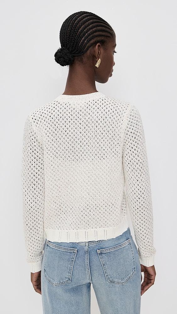 L'AGENCE Blanca Sequin Crop Cardigan | Shopbop Product Image