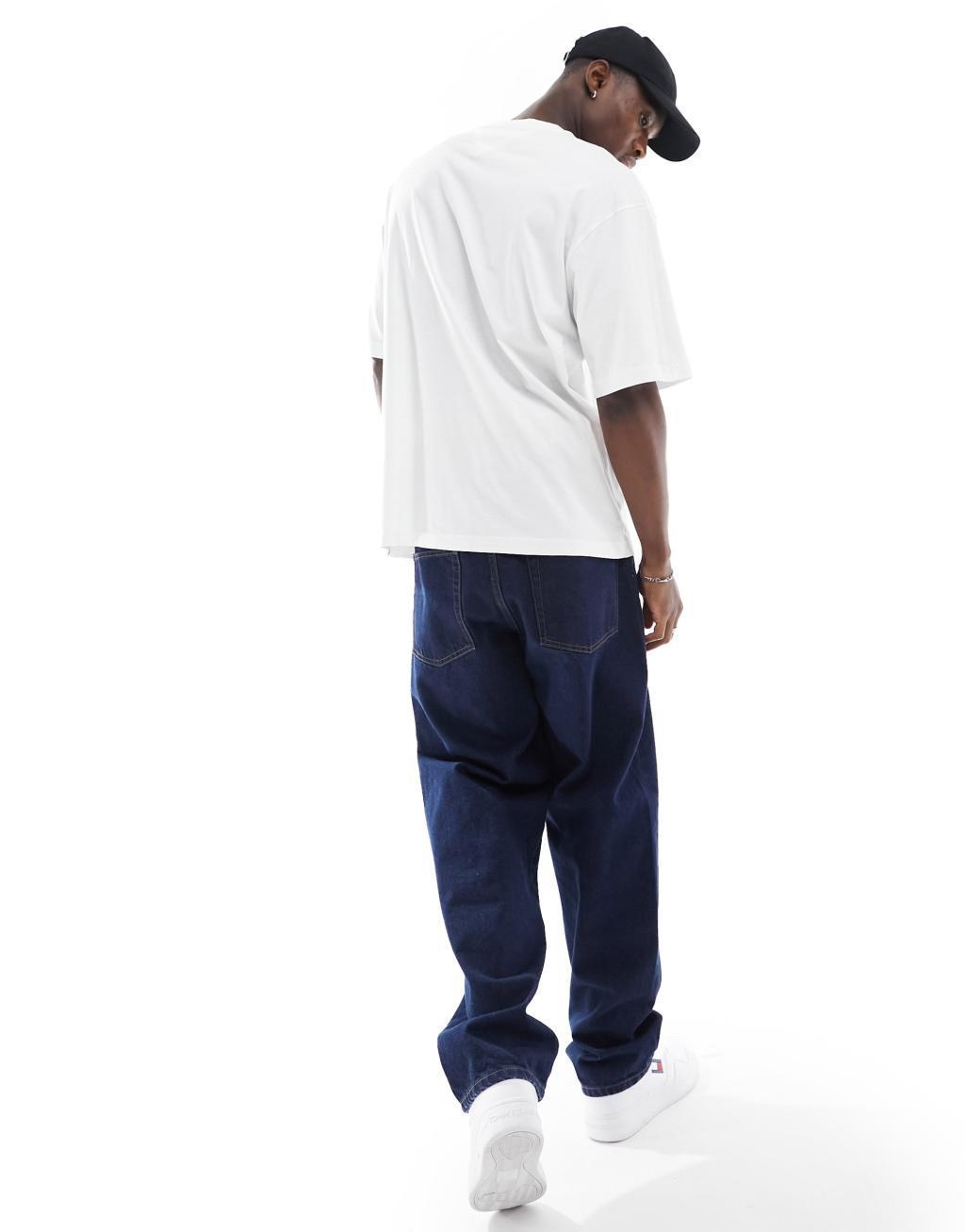 Tommy Jeans skate flag t-shirt in white Product Image