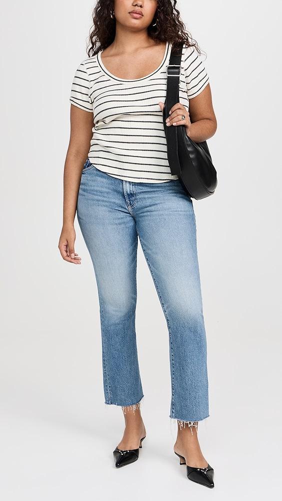 MOTHER The Outsider Flood Fray Jeans | Shopbop Product Image