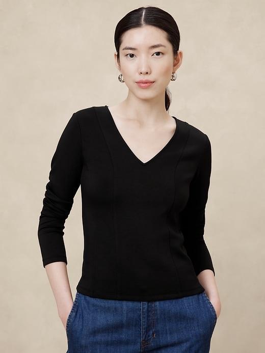 Soft Touch Scuba Fitted Top Product Image