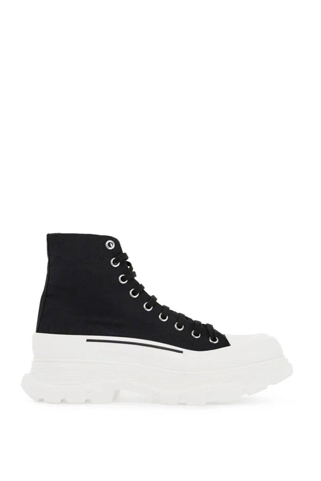ALEXANDER MCQUEEN Black Tread Slick High Sneakers Product Image
