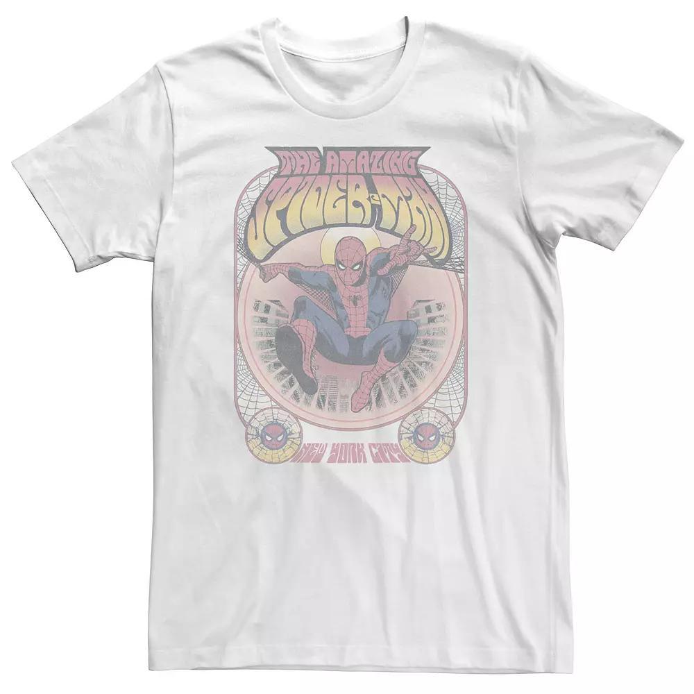 Big & Tall Marvel Classic Universe Distressed The Amazing Spider-Man Tee, Men's, Size: 5XL, White Product Image