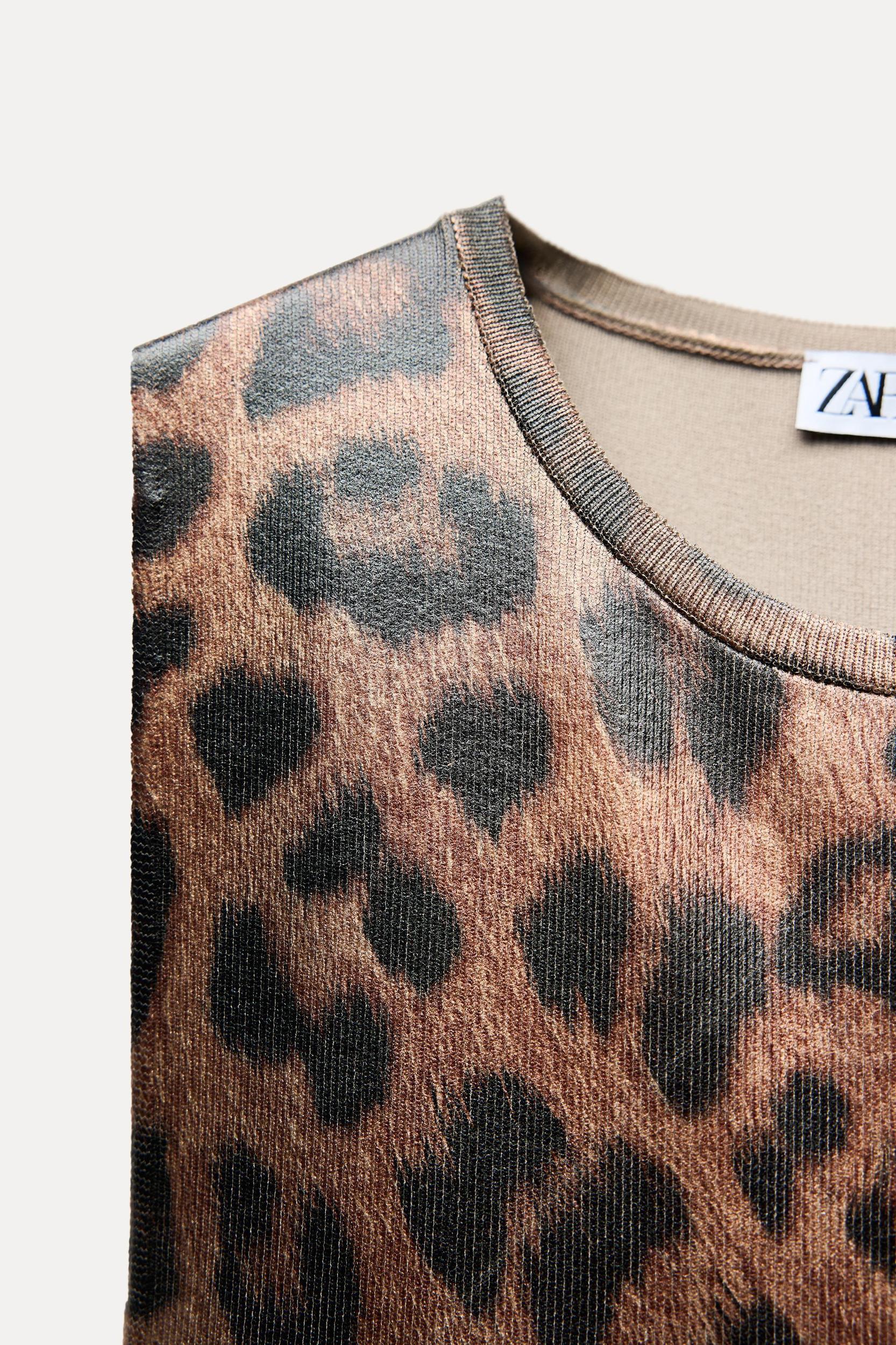 ANIMAL PRINT KNIT FOIL DRESS Product Image
