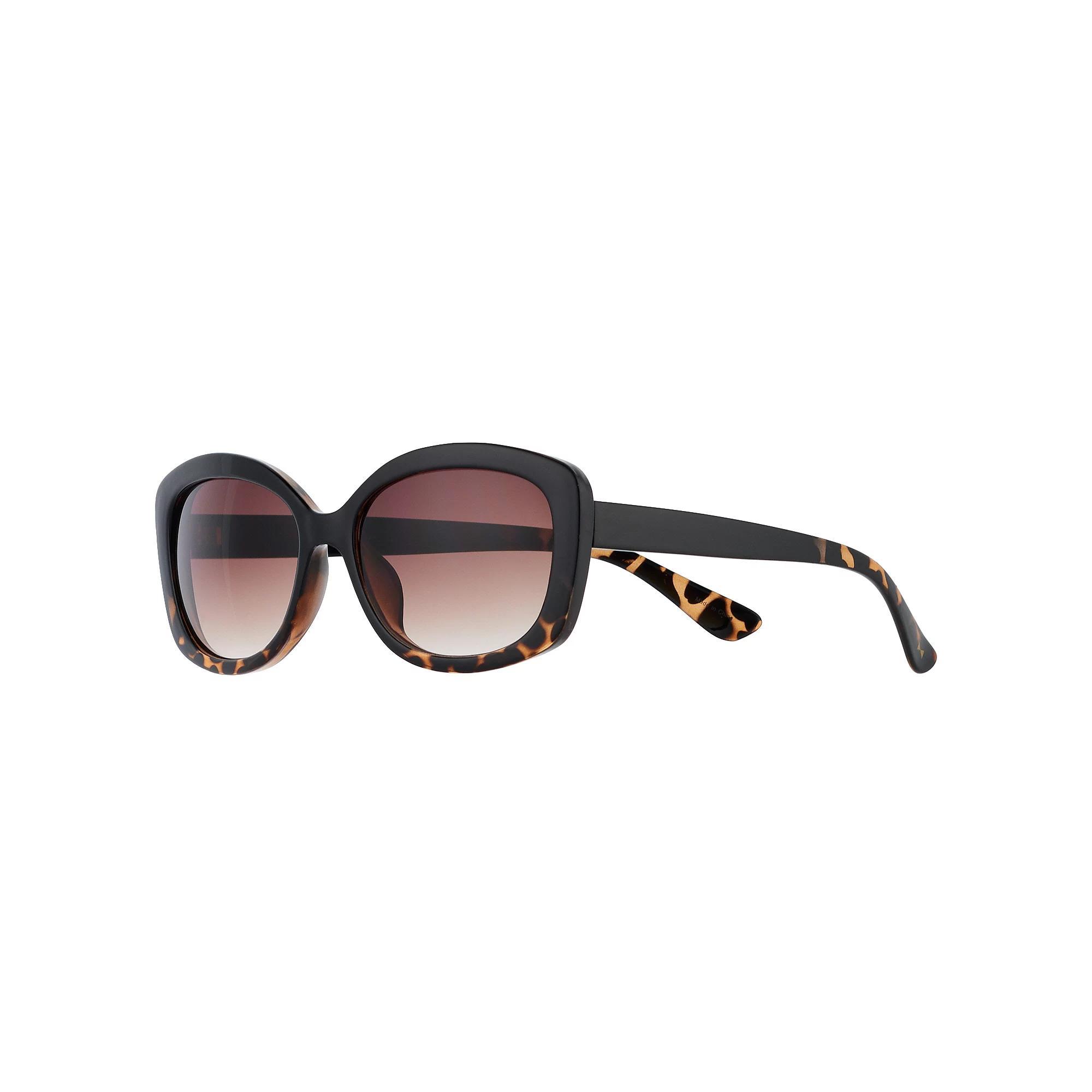 Womens LC Lauren Conrad 56mm Low Tide Gradient Rectangle Sunglasses Product Image