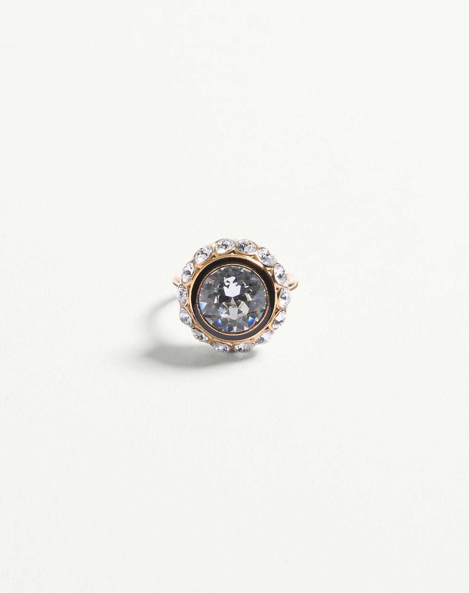 Vlogo Signature Ring In Metal, Enamel And Crystals Product Image