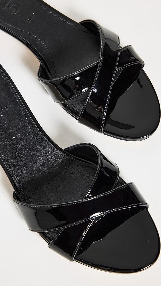 AEYDE Stina Patent Calf Leather Black Sandals | Shopbop Product Image