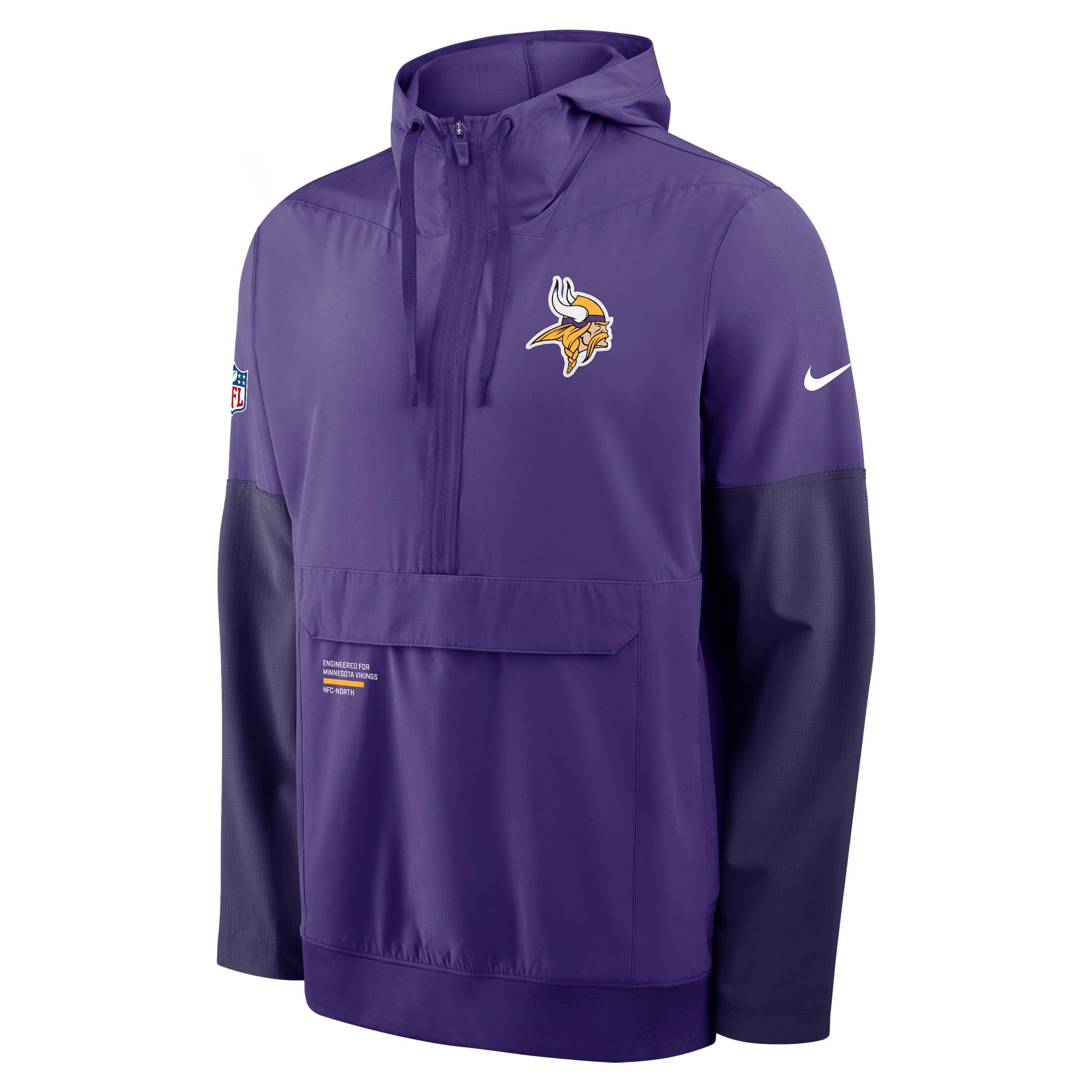 Minnesota Vikings Well Rounded Anorak Nike Men's NFL 1/2-Zip Hooded Jacket Product Image