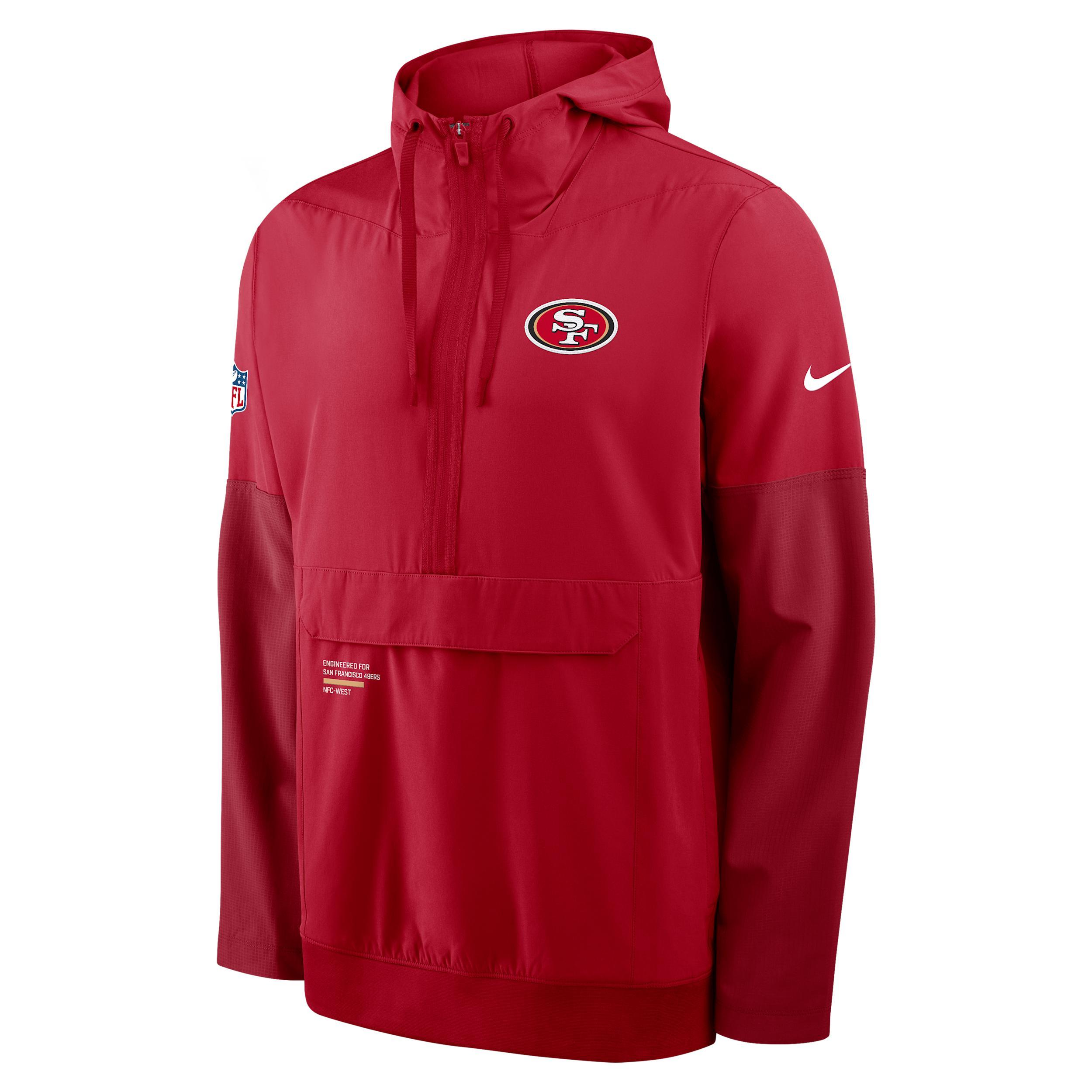 San Francisco 49ers Well Rounded Anorak Nike Men's NFL 1/2-Zip Hooded Jacket Product Image