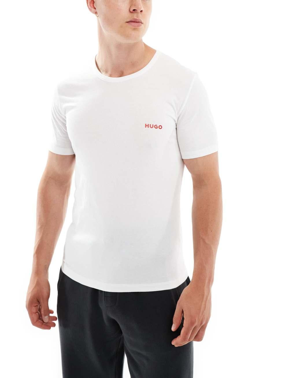 HUGO Bodywear 3 pack T-shirt in white Product Image