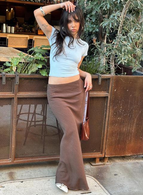 Jodie Maxi Skirt Brown Product Image