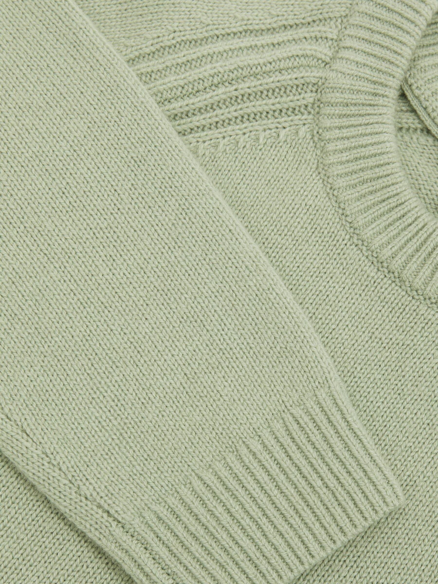Wool-Blend Raglan-Sleeve Jumper in Sage Green Product Image