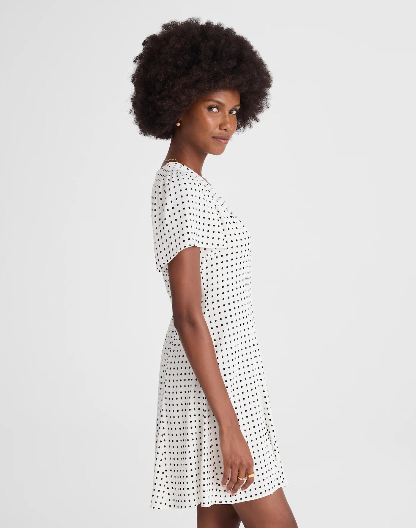 Button-Front Mini Dress Product Image