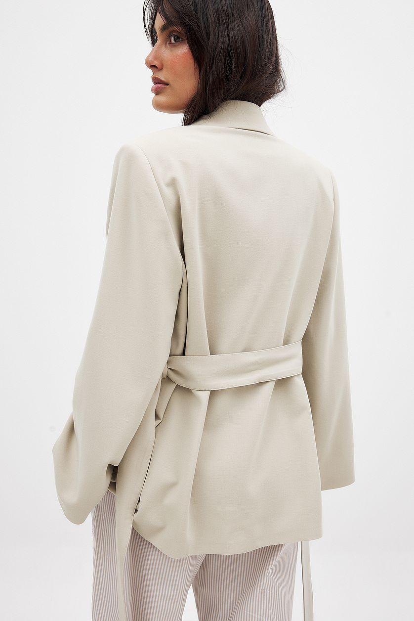 Oversized Blazer with Belt Product Image