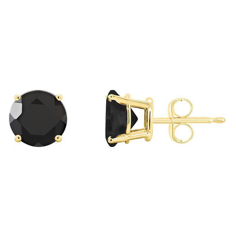 Celebration Gems 14k Gold Round Labradorite Stud Earrings, Women's Product Image