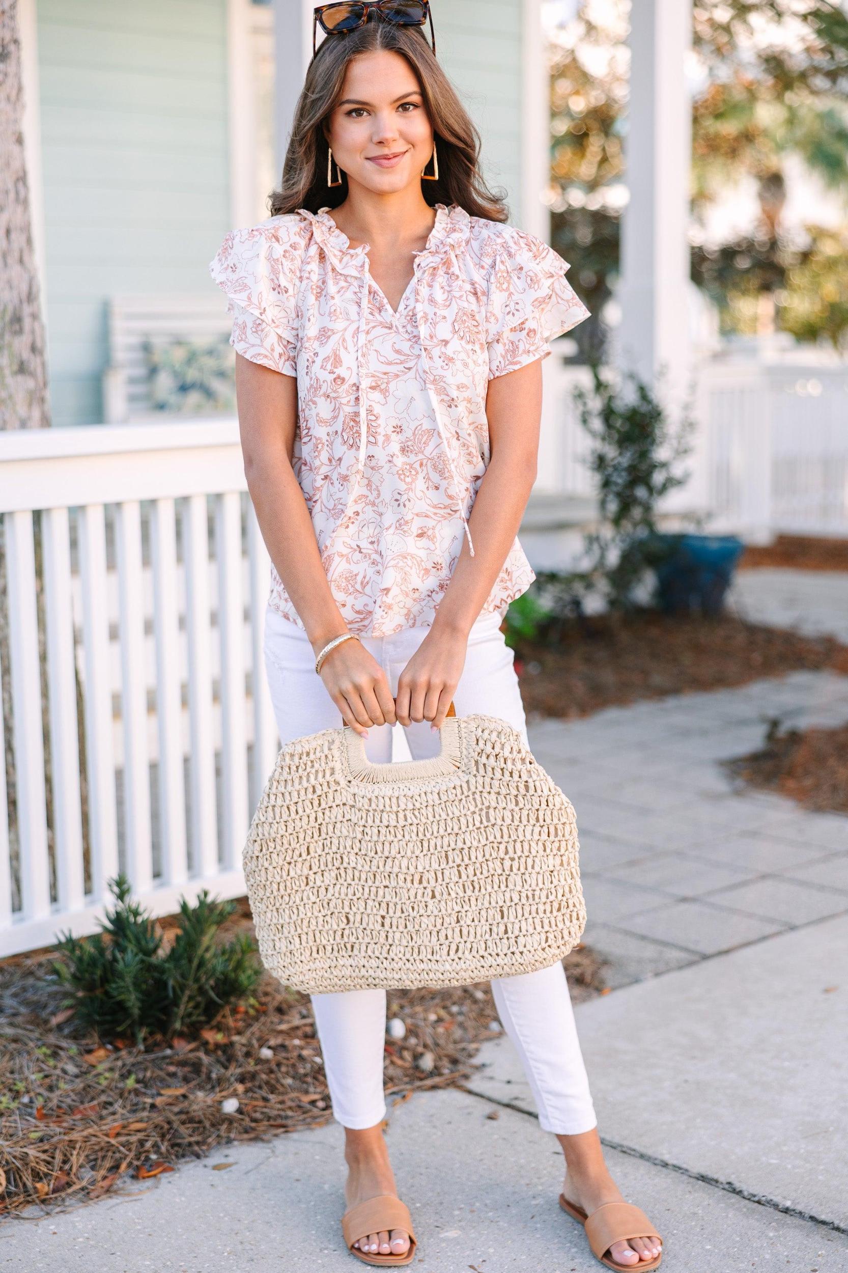This Is Your Time Off White Ruffled Blouse Female Product Image