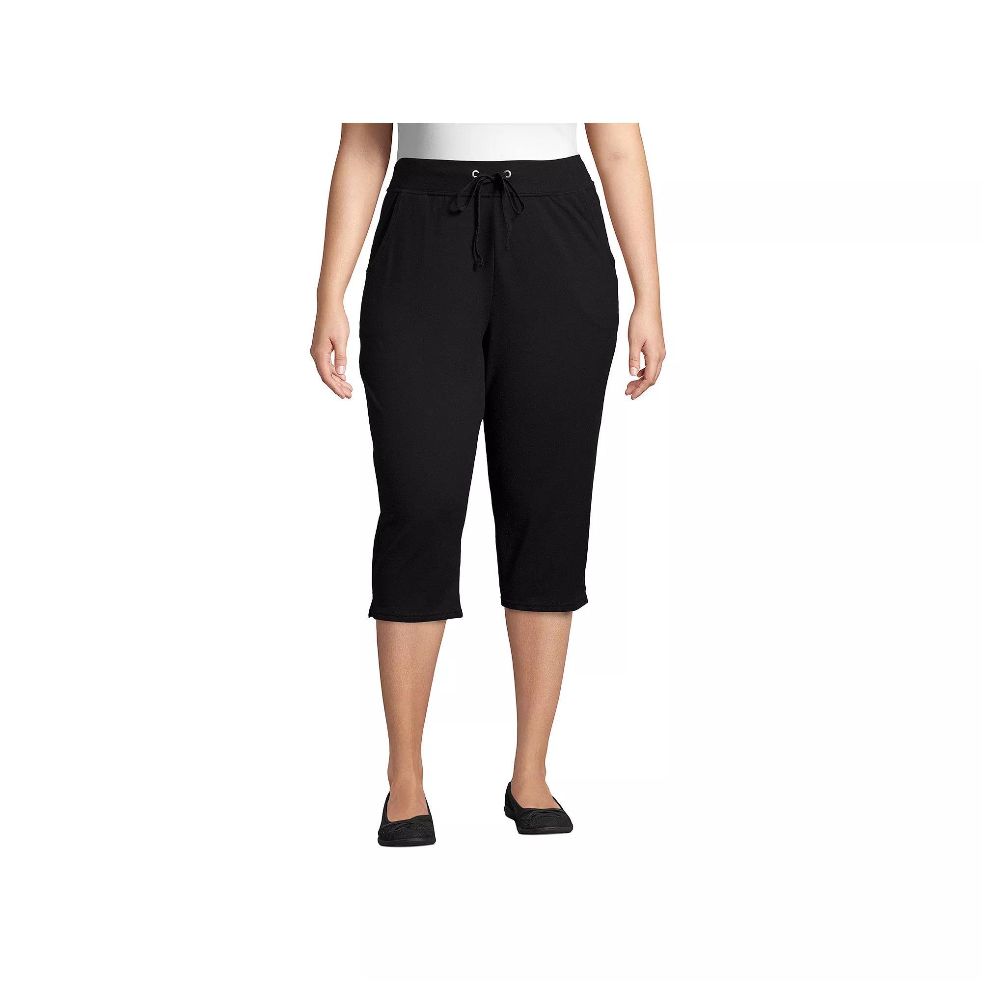Plus Size Just My Size French Terry Capris, Womens Blue Product Image