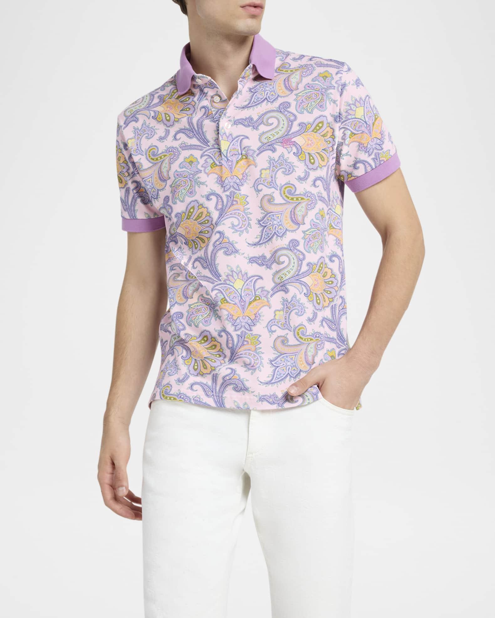 Men's Paisley Polo Shirt Product Image