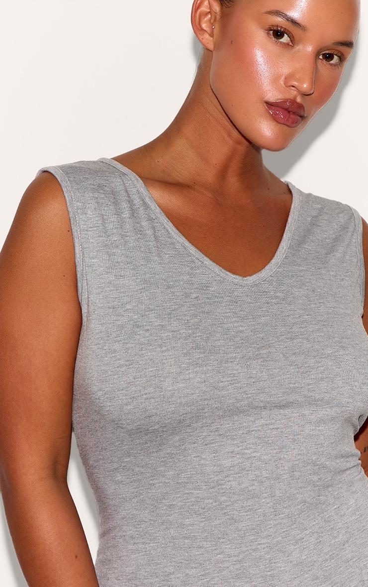 Plus Grey Marl Jersey Scoop Neck Midaxi Dress Product Image