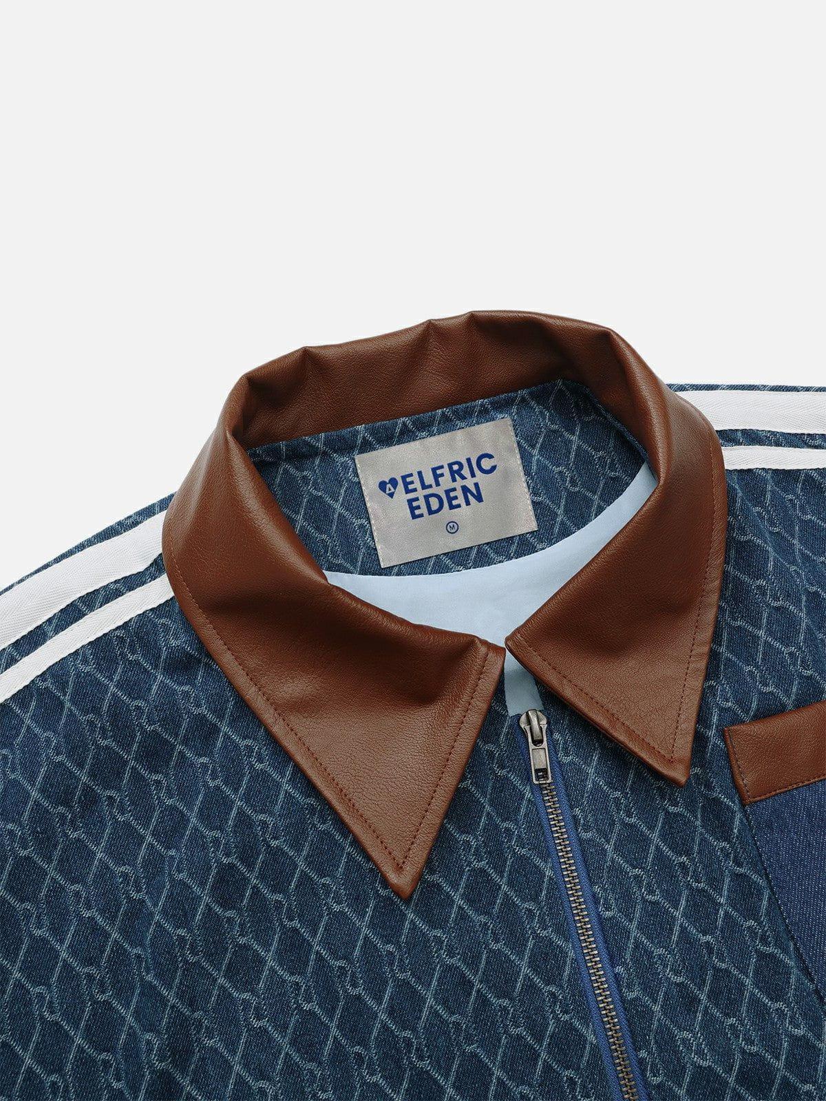 Aelfric Eden Vintage Denim Jacquard Cropped Jacket Product Image