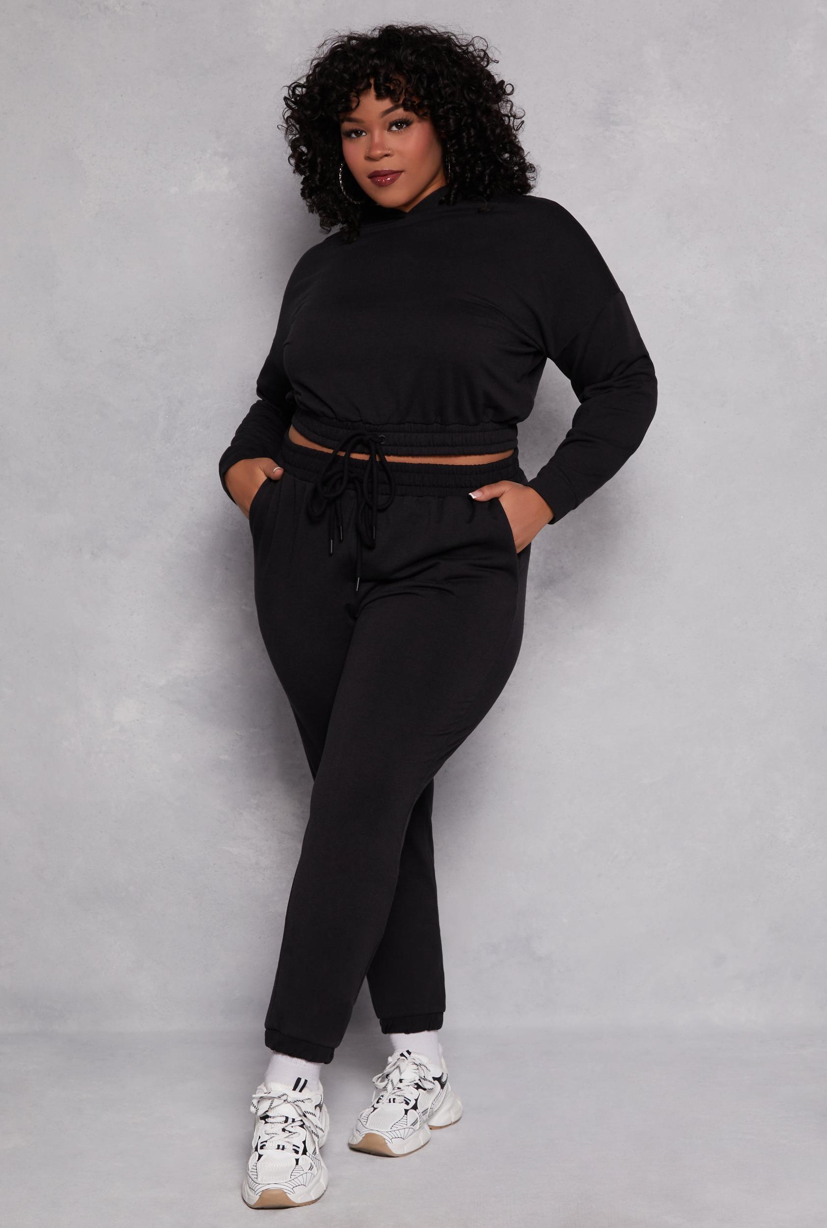 Womens Plus Size Iris Fleece Drawstring Sweatpants Product Image