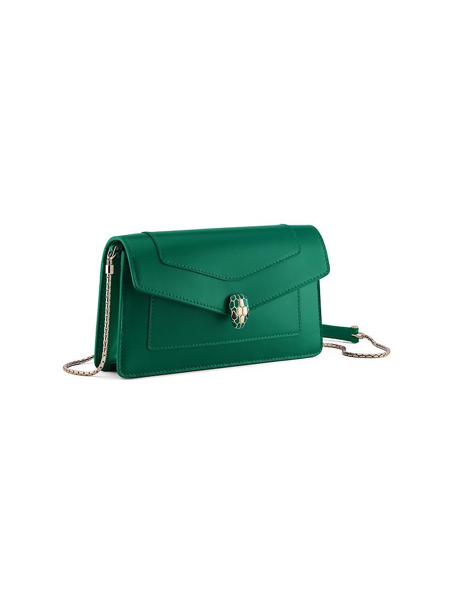Womens Serpenti Leather Chain Wallet Product Image