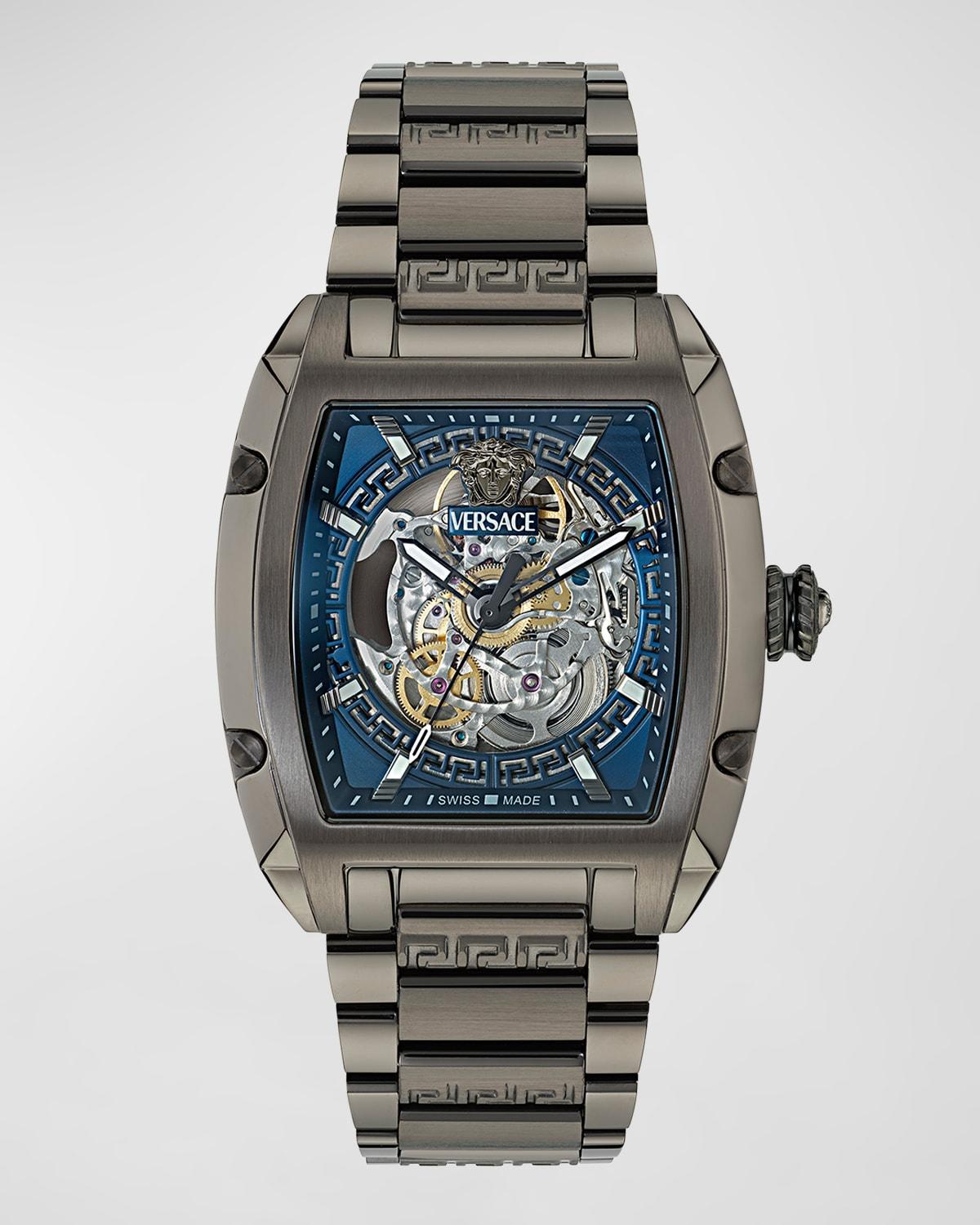 Versace Mens Dominus Skeleton Automatic Stainless Steel Bracelet Watch Product Image
